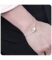 Saturn Shape Silver Bracelet BRS-1096